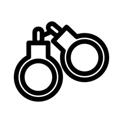 handcuffs icon or logo isolated sign symbol vector illustration - high quality black style vector icons
