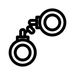handcuffs icon or logo isolated sign symbol vector illustration - high quality black style vector icons

