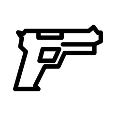 gun icon or logo isolated sign symbol vector illustration - high quality black style vector icons
