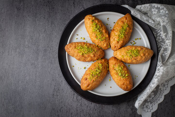 Turkish traditional sherbet dessert; kalburabasti