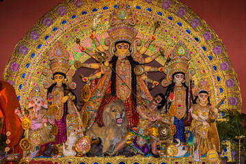 Beautiful goddess Durga idol