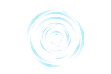 Water ripple on white background blue color top view circle water splash vector illustration
