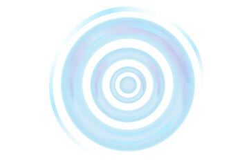 Water ripple on white background blue color top view circle water splash vector illustration