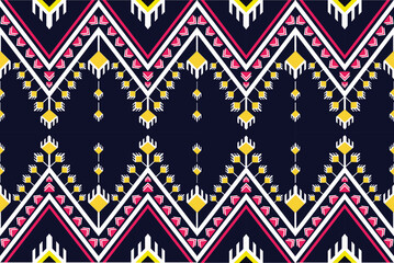Triangular shape decorated with yellow bouquets, beautifully woven for clothing, wallpaper.