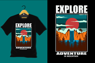 Explore Adventure in Mountain T Shirt Design