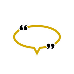 Speech Bubble Quote Icon. Quote Bubble Text isolated on white background