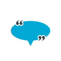 Speech Bubble Quote Icon. Quote Bubble Text isolated on white background