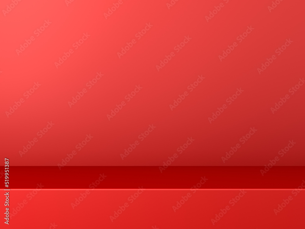 Fototapete Red 3d background minimal conceptual 3D rendering