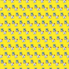 seamless pattern with cartoon people