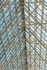 Glass ceiling in the building as an abstract background.