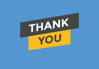 Thank you text web template. Vector Illustration. 
