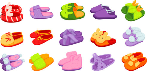 House Slippers Flat Set