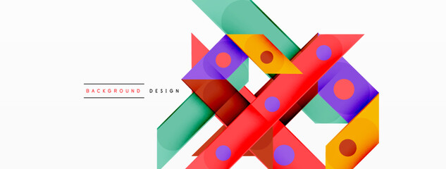 Color overlapping stripes background. Colorful lines composition for wallpaper, banner, background or landing