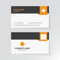 Modern Creative Black and Yellow Business Card Design Template
