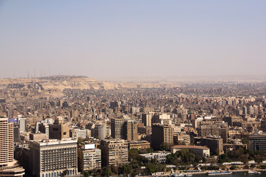 Great view of Downtown Cairo and the Nile river