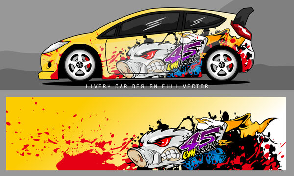 van livery graphic vector. abstract grunge background design for vehicle vinyl wrap and car branding