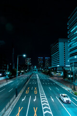 東京　夜景　都市風景　クール　ブルー