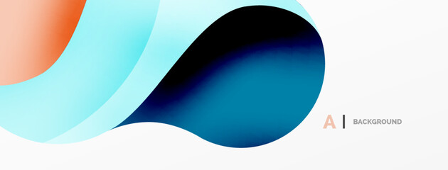 Geometric round shapes and circles abstract background. Wallpaper for concept of AI technology, blockchain, communication, 5G, science, business