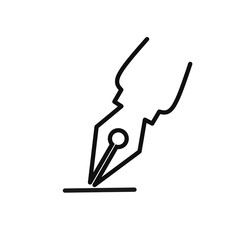 pen icon with flat design