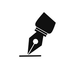 vintage pen icon with simple design