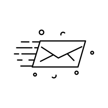 email sent line icon. message sign and symbol.