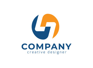 Abstract initials L J Logo Design. Modern Creative Logo, Usable for Business Brand, Tech and Company. Vector Logo Illustration. Graphic Design Element.