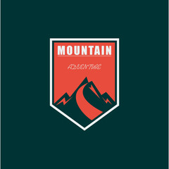 mountain adventure emblem