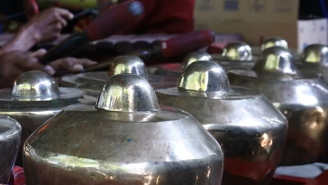Javanese gamelan performed during the "Sedekah Bumi" (javanese thanksgiving) event in Gedangdowo village.