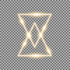 triangle light effect, laser, sand watch