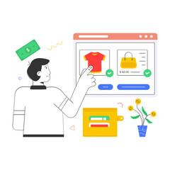 Trendy flat illustration of product marketing 