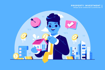 property investment concept illustration background