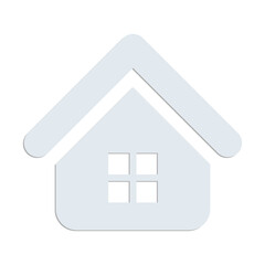Trendy house light blue icon for app or website. Modern vector illustration isolated on white background.