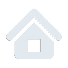 Fototapeta na wymiar Trendy house light blue icon for app or website. Modern vector illustration isolated on white background.