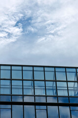 office building with clouds