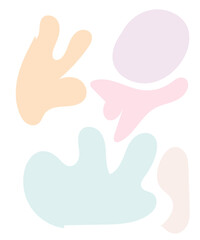 Obraz premium Abstract Shapes Pastel Background 