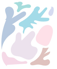 Obraz premium Abstract Shapes Pastel Background 