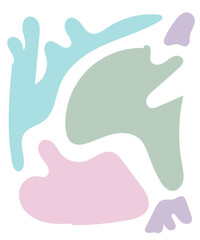 Abstract Shapes Pastel Background 