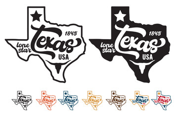 lone star Texas with State of Texas map and establish year 1845  bundle background can beuse for t shirt sourvenier coffee mug website template advertisment product