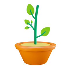 3d illustration Eco Plant