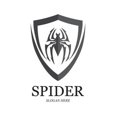 spider logo vector and illustration