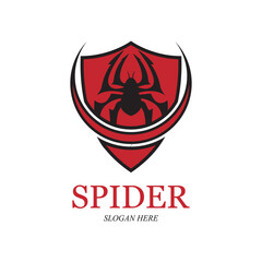spider logo vector and illustration
