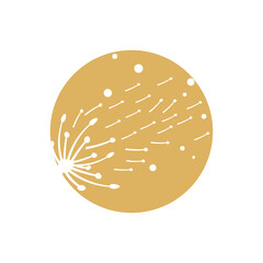 Dandelion flower logo vector template design