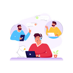 Time management flat illustration is ready for premium use  