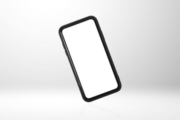 Smartphone isolated on background, mobile phone 