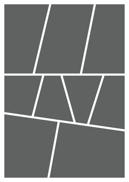 Comic Frame A4 Photo Collage Mood Board Frame Photo And Image Mosaic Presentation Template Photographs Collection