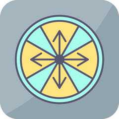 Roulette with Arrow Vector Icon