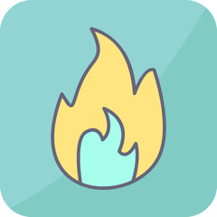 Unique Flame Vector Icon