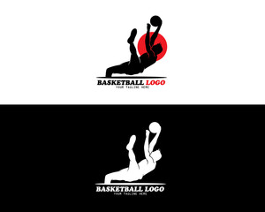 Basketball player logo collection set
