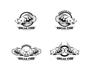 Oscar fish logo collection set