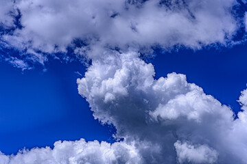 the blue sky with clouds